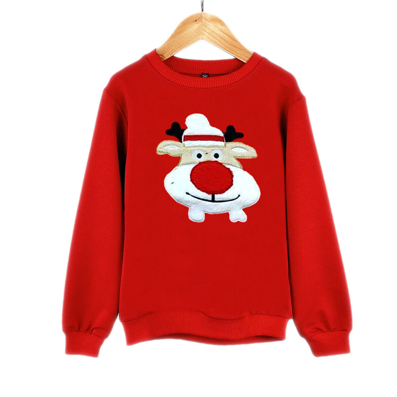 Boys Girls Kids Christmas Sweatshirt Reindeer Sweater Xmas Jumper Top Rudolph