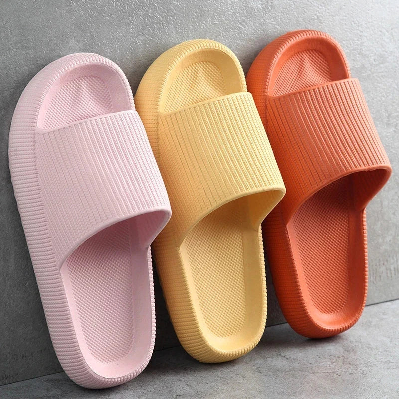 Thick Platform Bathroom Home Slippers Women Fashion Soft Sole EVA Indoor Slides Woman Sandals 2022 Summer Non-Slip Flip Flops