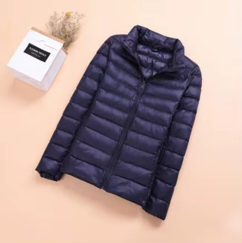Spring Womens down Jackets Ultra Light Winter Duck down Coat Short Hoodie Puffer Jacket Parkas ED659