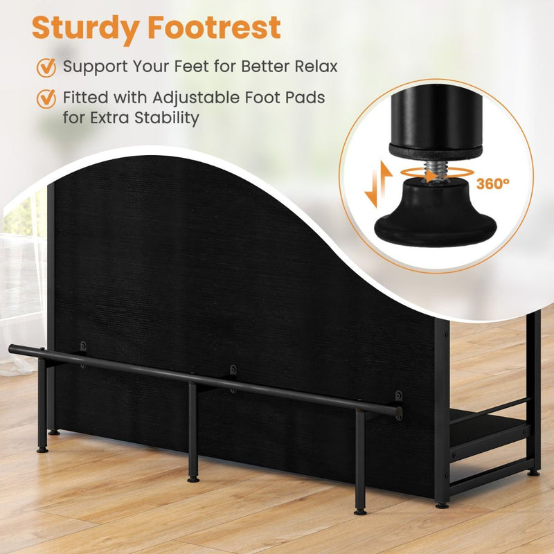 Industrial Home Bar Unit with 3 Open Shelves