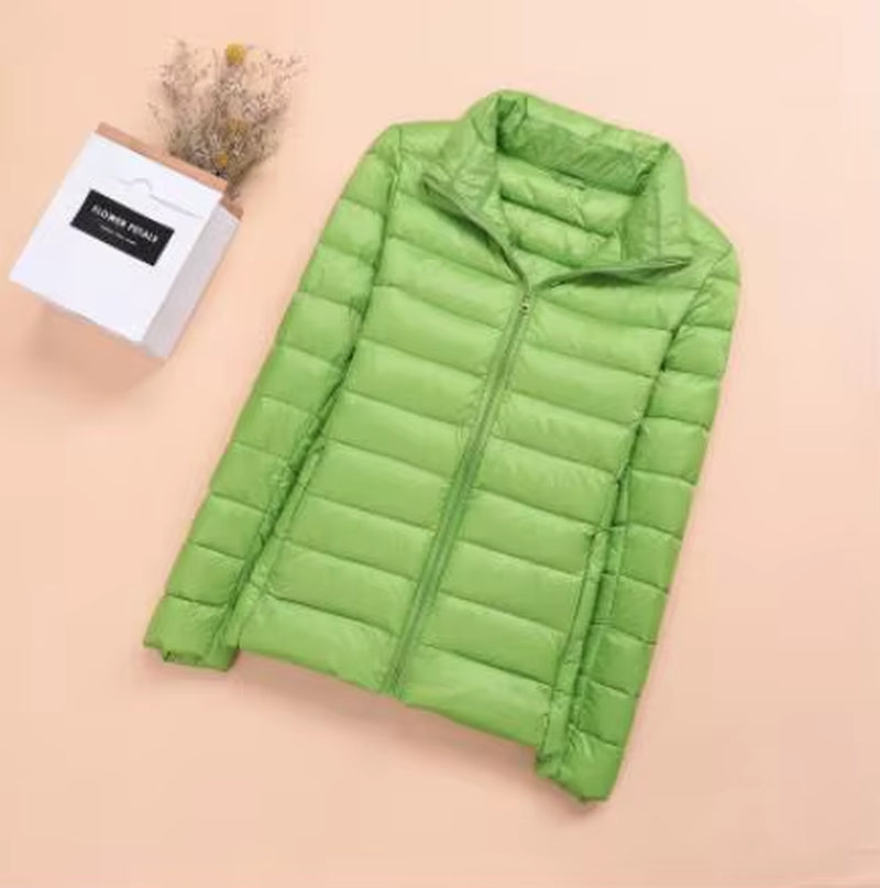 Spring Womens down Jackets Ultra Light Winter Duck down Coat Short Hoodie Puffer Jacket Parkas ED659