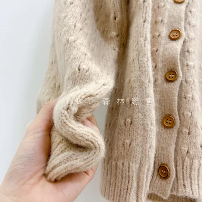 Baby Sweater RC Brand New Winter Toddler Girls Clothes Kids Cardigan Wool Warm Tops Cute Knit Sweater Cotton Children Outwear