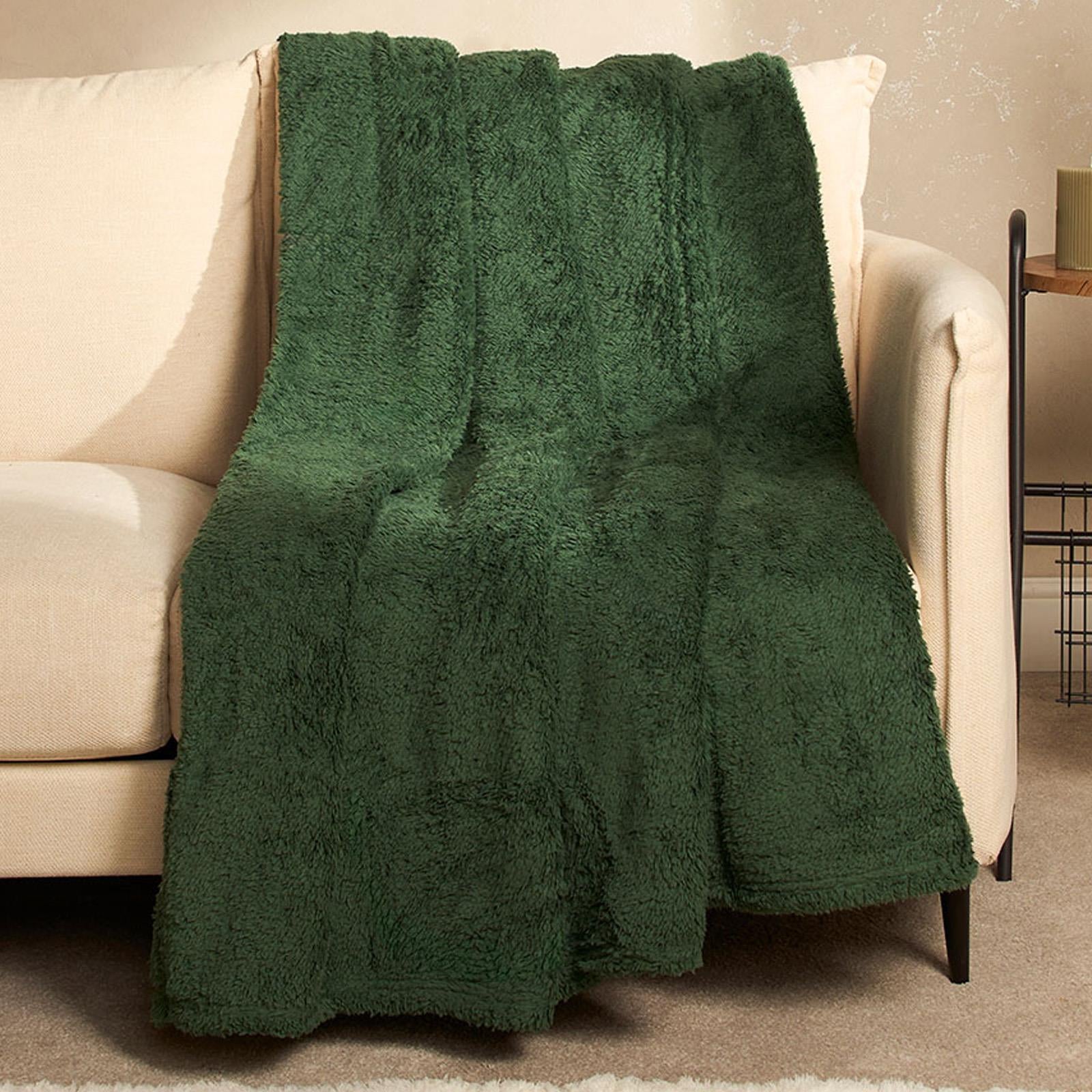 Brentfords Teddy Fleece Bear Blanket Large Throw over Bed Plush Soft Bedspread