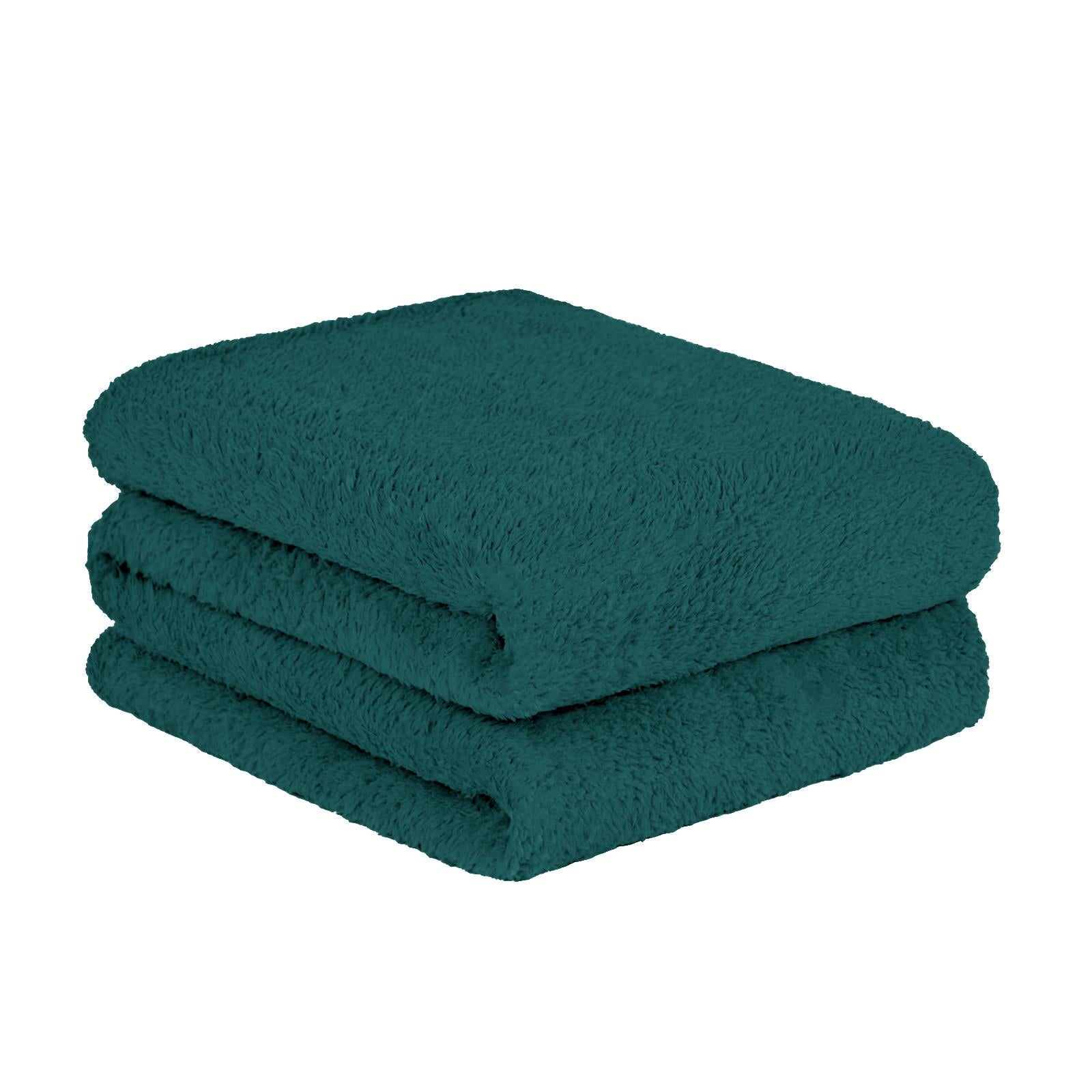 Brentfords Teddy Fleece Bear Blanket Large Throw over Bed Plush Soft Bedspread
