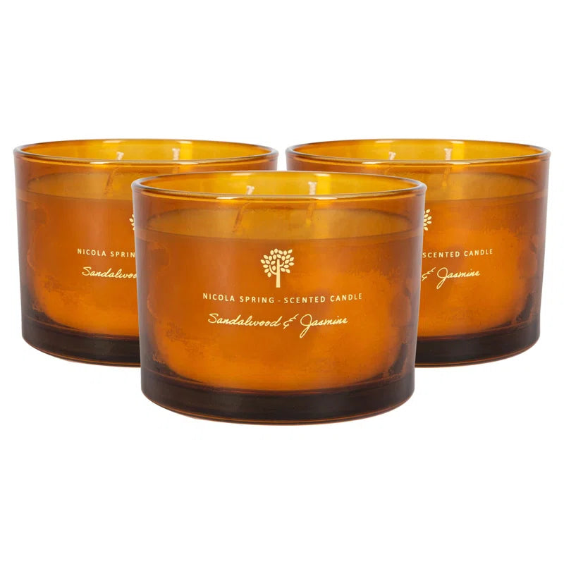 - Soy Wax Scented Candles - 350G - Sandalwood & Jasmine