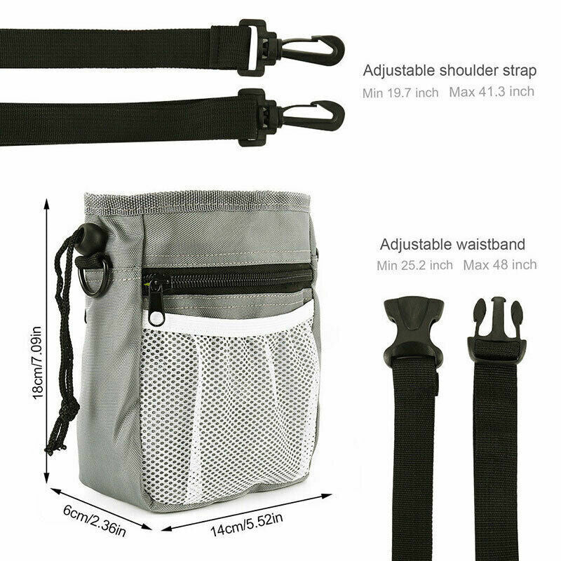 Dog Training Walking Pouch Treat Storage Bag Dispenser Obedience Snack Holder UK