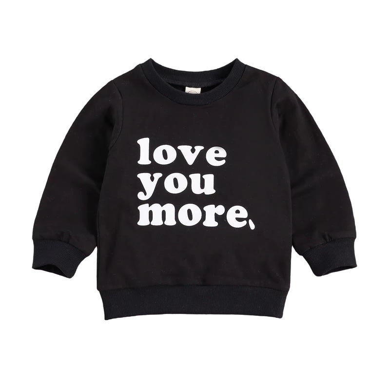 Toddler Kids Girls Boys Sweatshirts, Long Sleeve round Neck Letter Printed Casual Pullover Tops 6M-4Y Spring Autumn