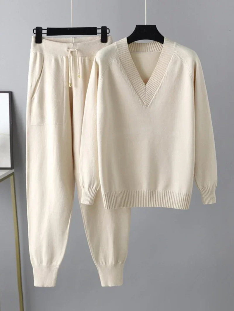 Autumn Winter Harem Pants Casual Women'S Tracksuit Sweater Two Piece Sets Womens Outifits Pullover 2 Piece Sets Womens Outfits