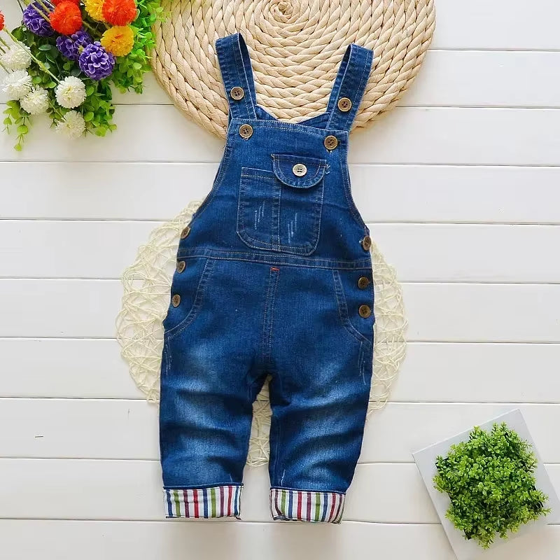 Kids Baby Boys Girls Overalls Casual Pants 1-4T Infants Toddler Bib Trousers Spring Fall Clothing Boy Jumper Dungarees