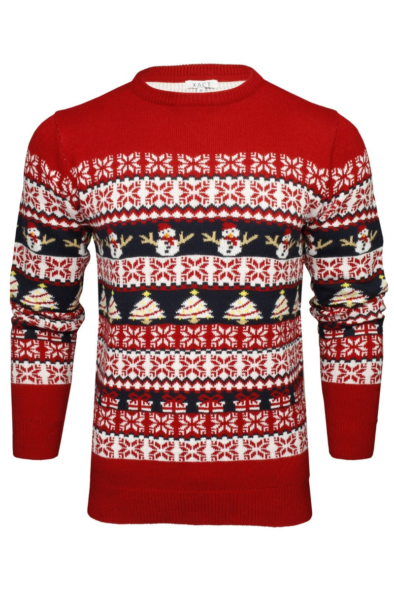 Xact Mens Nordic Reindeer Xmas / Christmas Jumper