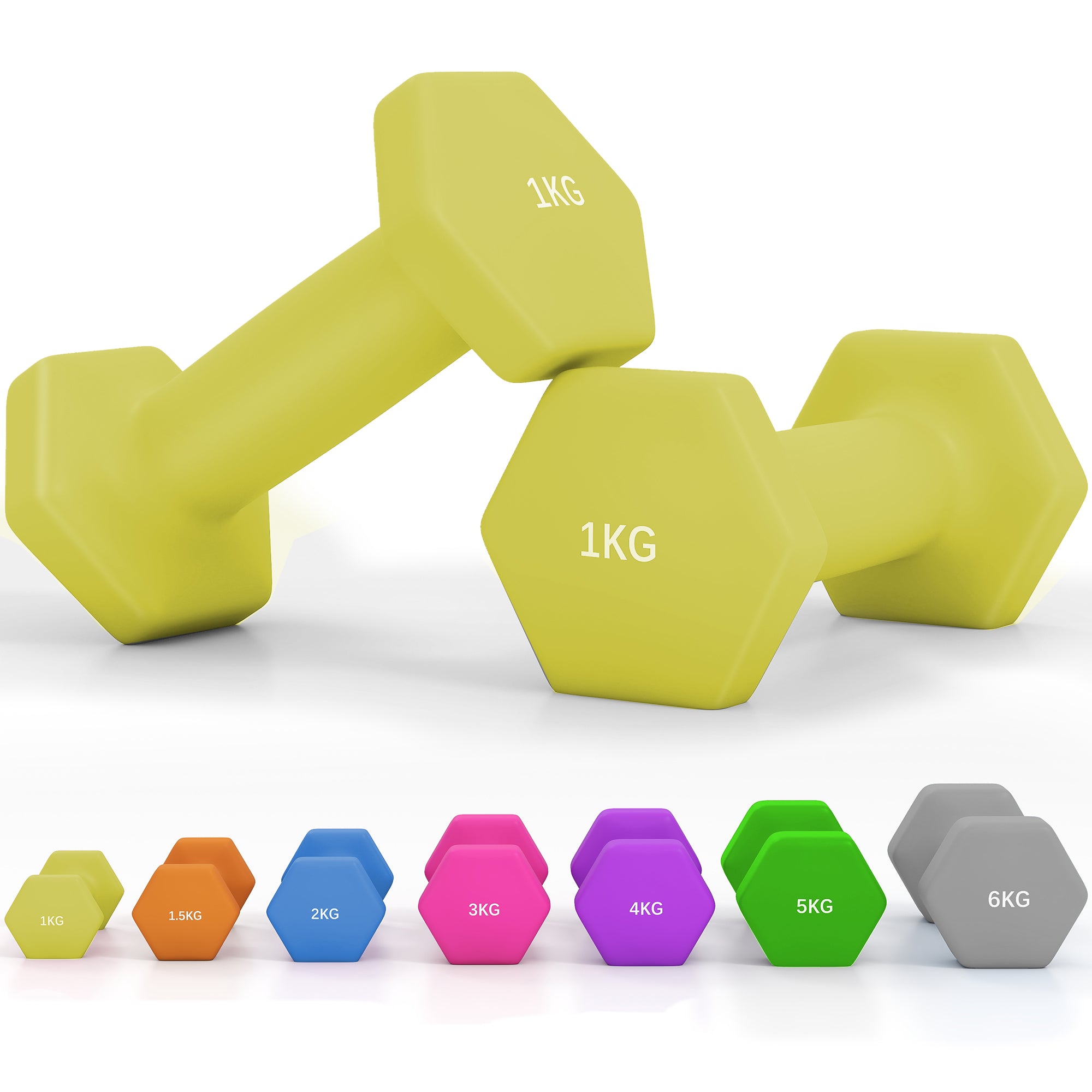 Dumbbells, Hexagonal Weights Pair