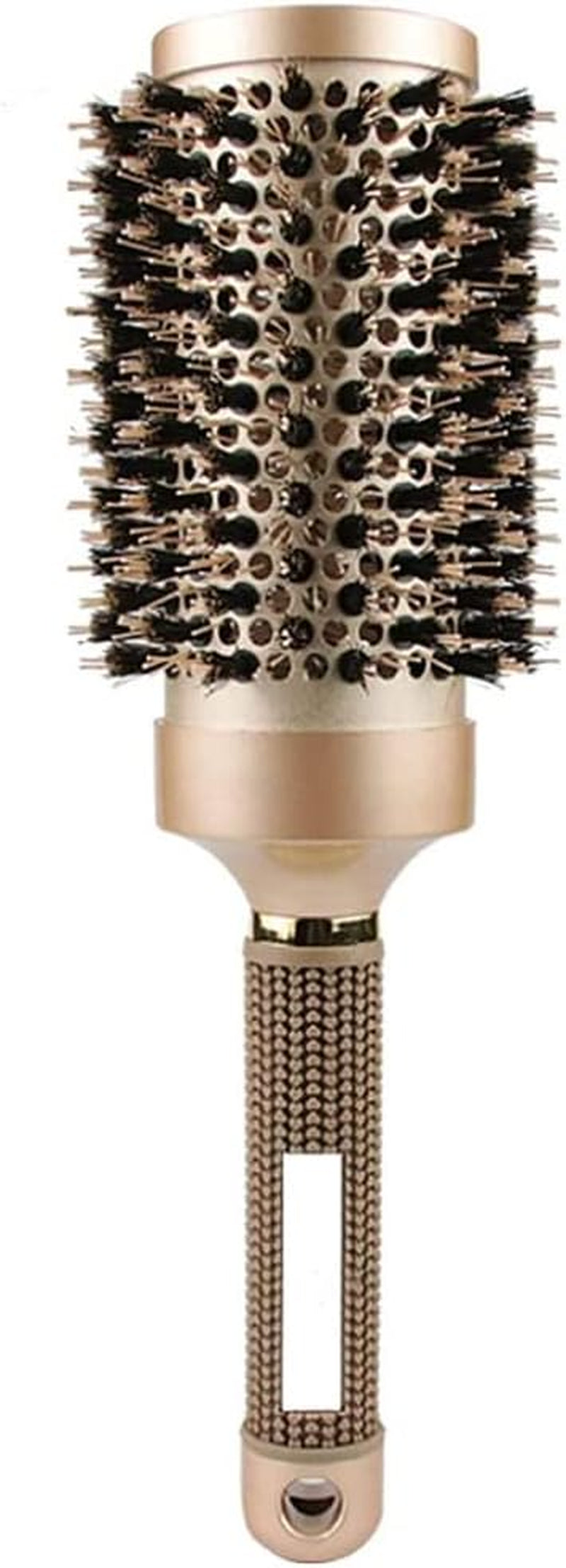 round Barrel Hair Brush with Simulation Boar Bristle, with Natural Wild Boar Bristles for Hair Blow Drying, Styling, Curling, Straightening, 53Mm Large, round Barrel Hair Brush