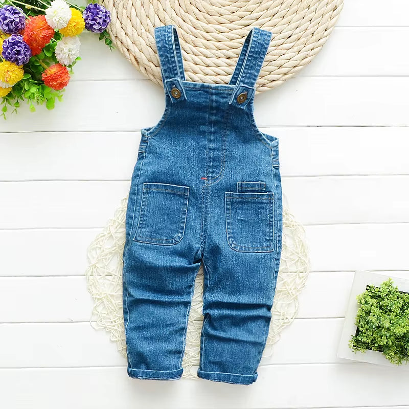 Kids Baby Boys Girls Overalls Casual Pants 1-4T Infants Toddler Bib Trousers Spring Fall Clothing Boy Jumper Dungarees