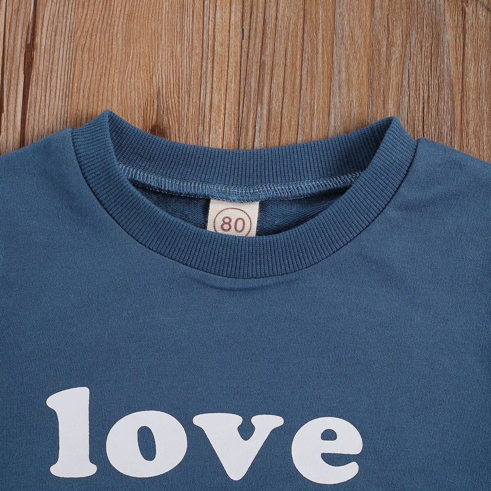 Toddler Kids Girls Boys Sweatshirts, Long Sleeve round Neck Letter Printed Casual Pullover Tops 6M-4Y Spring Autumn