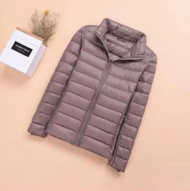 Spring Womens down Jackets Ultra Light Winter Duck down Coat Short Hoodie Puffer Jacket Parkas ED659