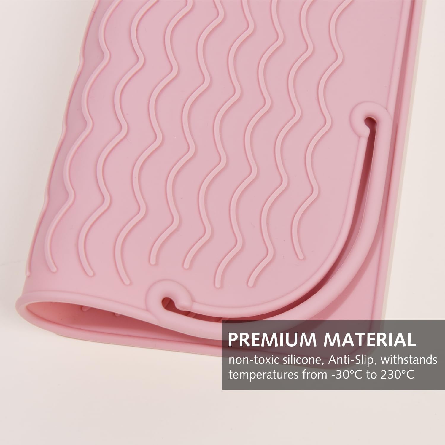 Silicone Heat Resistant Mat for Hair Straightener, Curling Irons, Flat Iron, Curling Iron, Multifunctional Non-Slip Mat Pad for Hot Hair Styling Tools (Black)