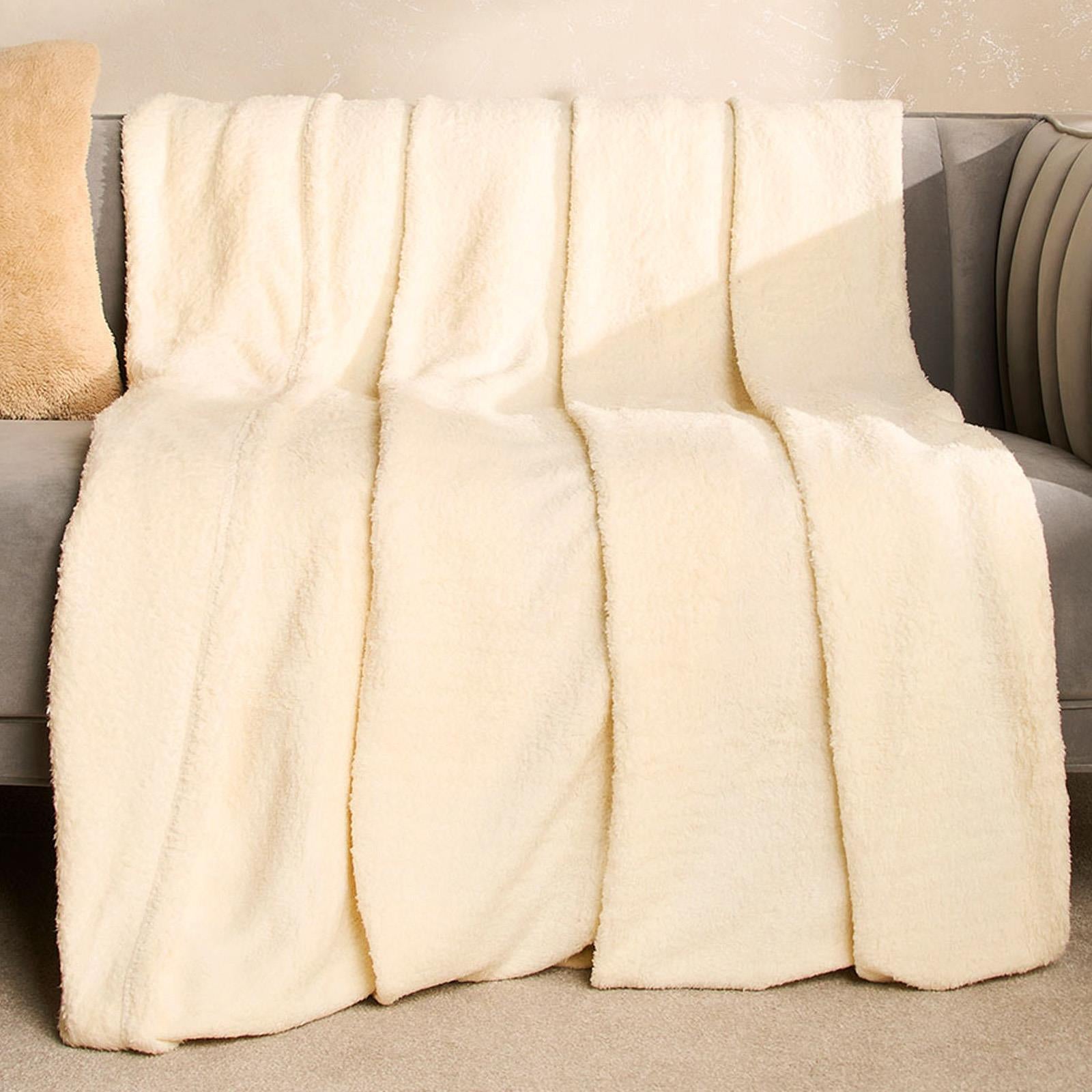 Brentfords Teddy Fleece Bear Blanket Large Throw over Bed Plush Soft Bedspread
