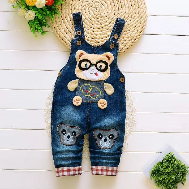 Kids Baby Boys Girls Overalls Casual Pants 1-4T Infants Toddler Bib Trousers Spring Fall Clothing Boy Jumper Dungarees