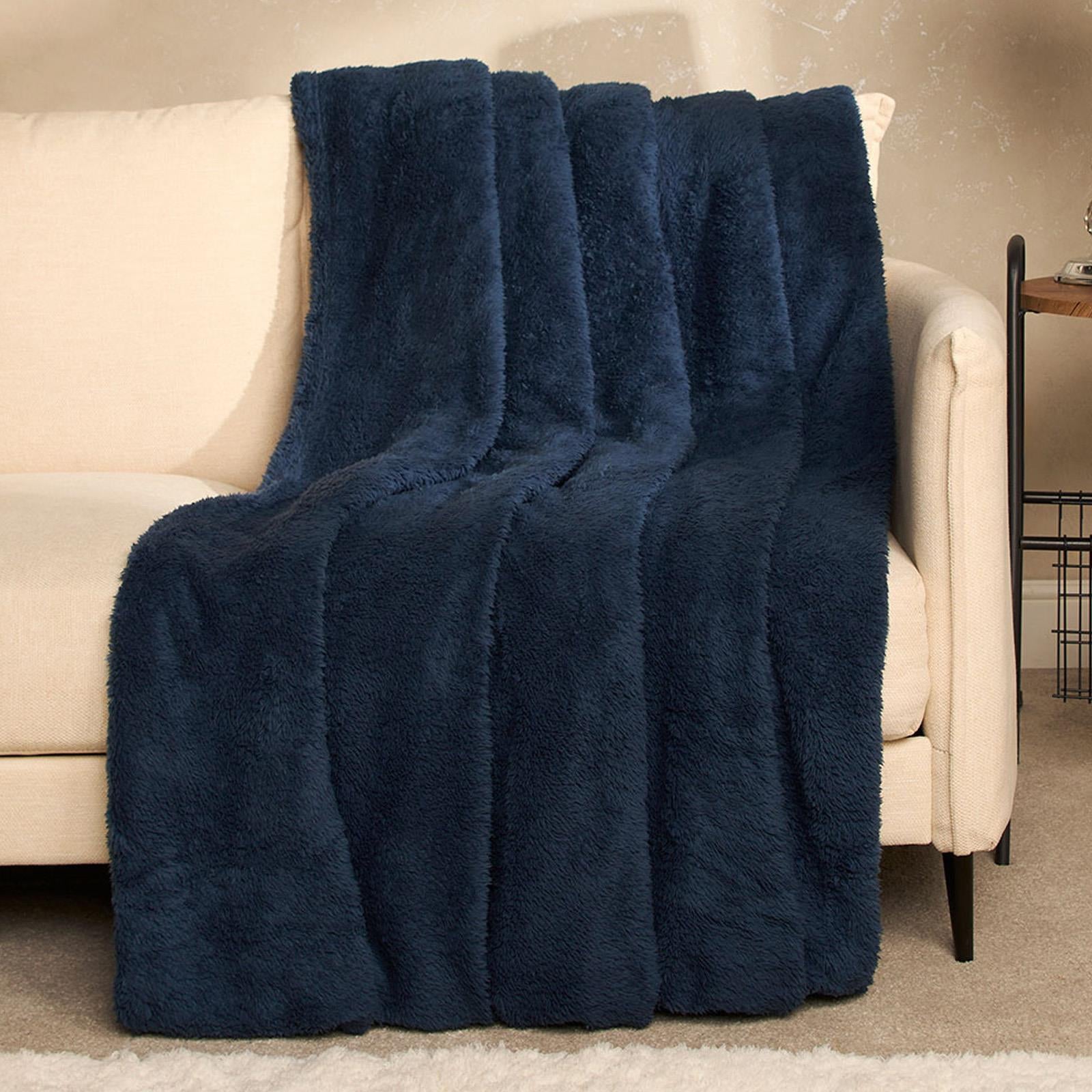 Brentfords Teddy Fleece Bear Blanket Large Throw over Bed Plush Soft Bedspread