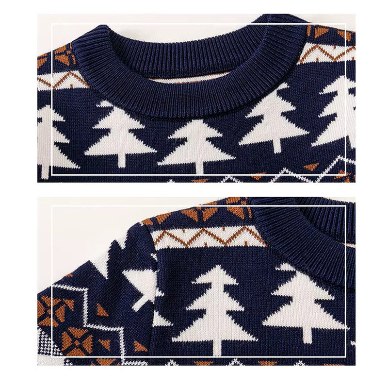 Christmas Reindeer Sweaters Boys Girls Xmas Pullovers Cartoon Deer Jumper