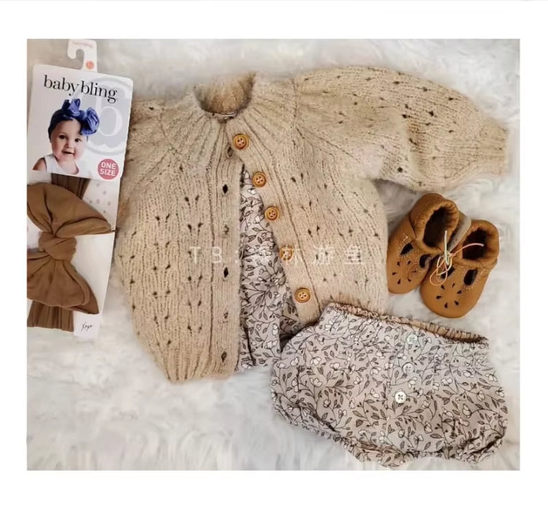 Baby Sweater RC Brand New Winter Toddler Girls Clothes Kids Cardigan Wool Warm Tops Cute Knit Sweater Cotton Children Outwear