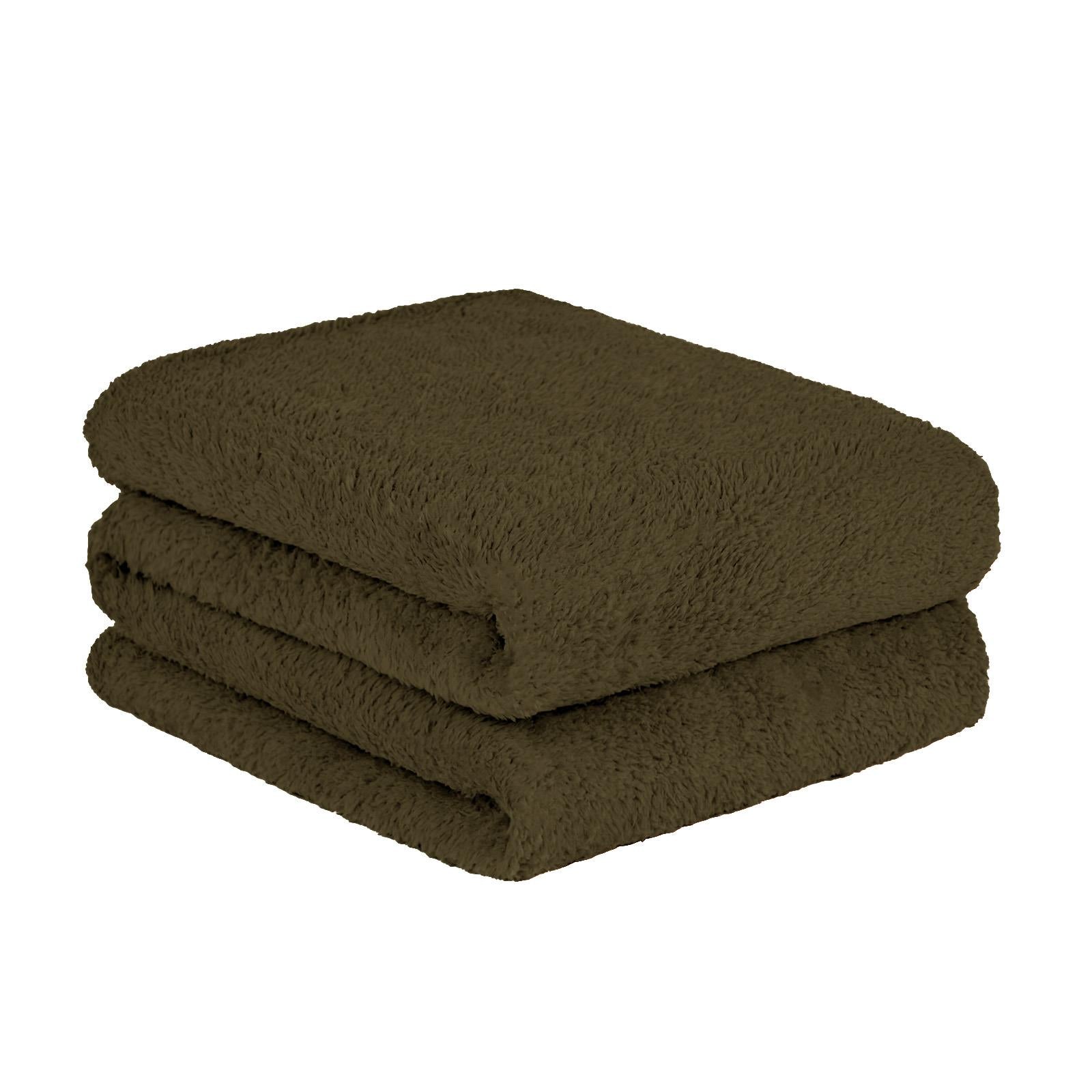 Brentfords Teddy Fleece Bear Blanket Large Throw over Bed Plush Soft Bedspread