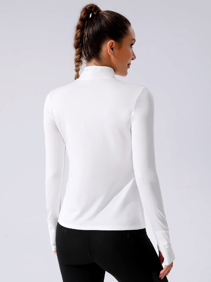 Sovereign Charm Half Zip Thumb Holes Sports Sweatshirt Fall Sweatshirts