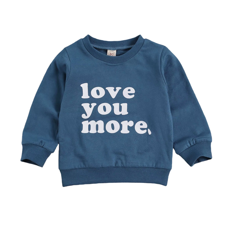 Toddler Kids Girls Boys Sweatshirts, Long Sleeve round Neck Letter Printed Casual Pullover Tops 6M-4Y Spring Autumn