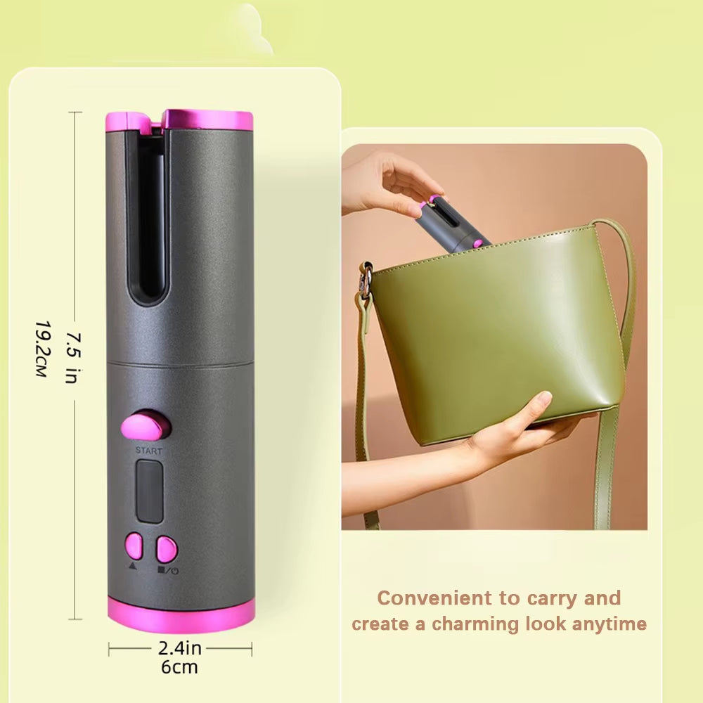 Automatic Curling Iron Portable Wireless Anion Ceramic Hair Curler Fast Heating Fashion Styling Tools Travel Hair Curler Comb