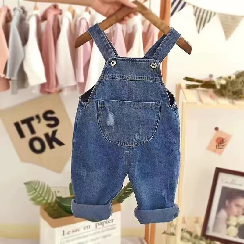 Kids Baby Boys Girls Overalls Casual Pants 1-4T Infants Toddler Bib Trousers Spring Fall Clothing Boy Jumper Dungarees