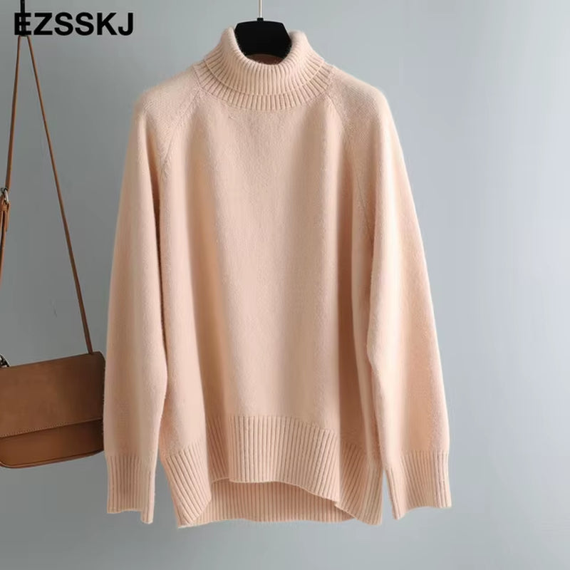 Woman Sweaters Warm Sweater Oversize Female Women'S Turtleneck 2020 Autumn Winter Women'S Wool Sweater Women'S Jumper Pull Long