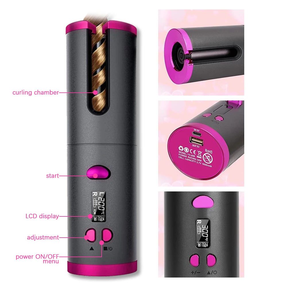 Automatic Curling Iron Portable Hair Straightener Electric