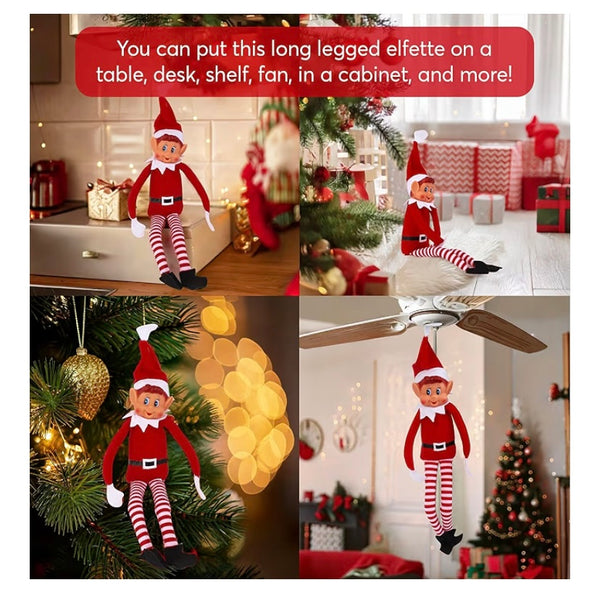 Naughty Christmas Elf 12 Inch Long Leg Soft Body Vinyl Face