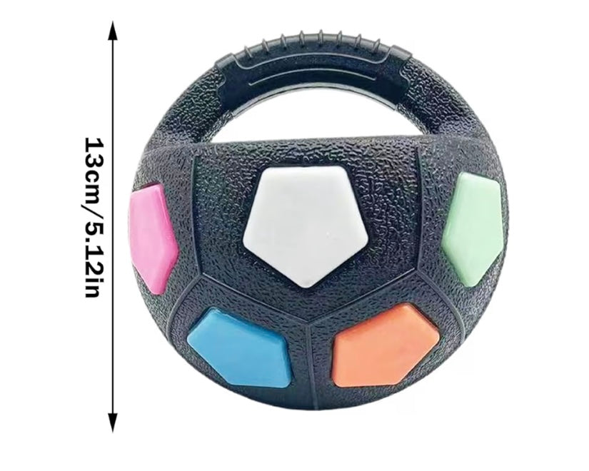 Interactive Tough Dog Ball Toy, Squeaky & Chew Proof