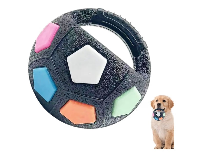 Interactive Tough Dog Ball Toy, Squeaky & Chew Proof