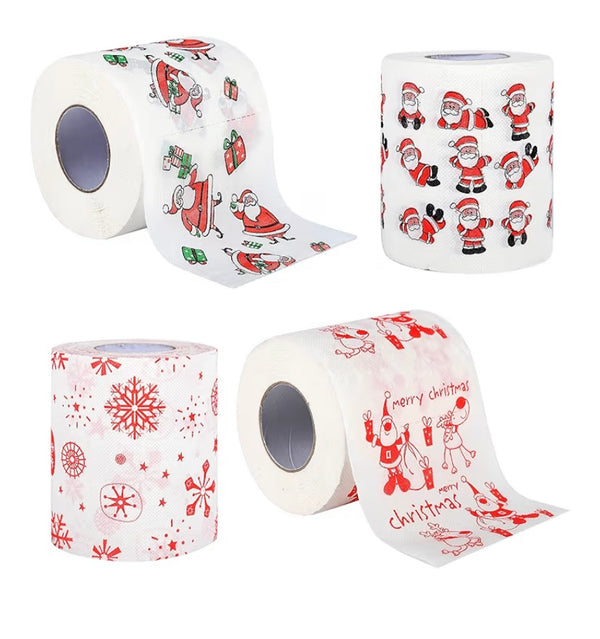 Christmas Novelty Toilet Roll Paper 4 Pack