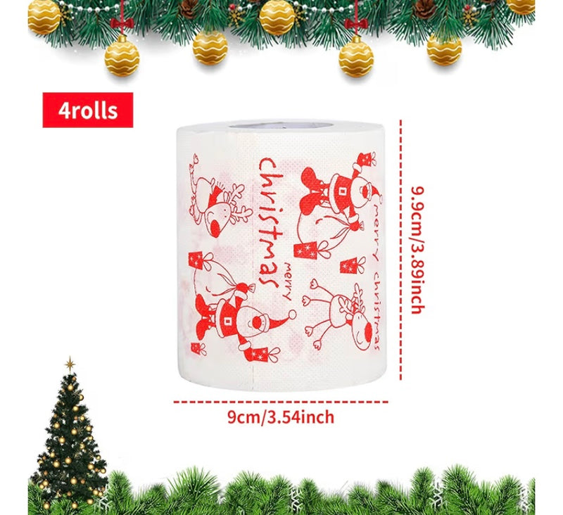 Christmas Novelty Toilet Roll Paper 4 Pack