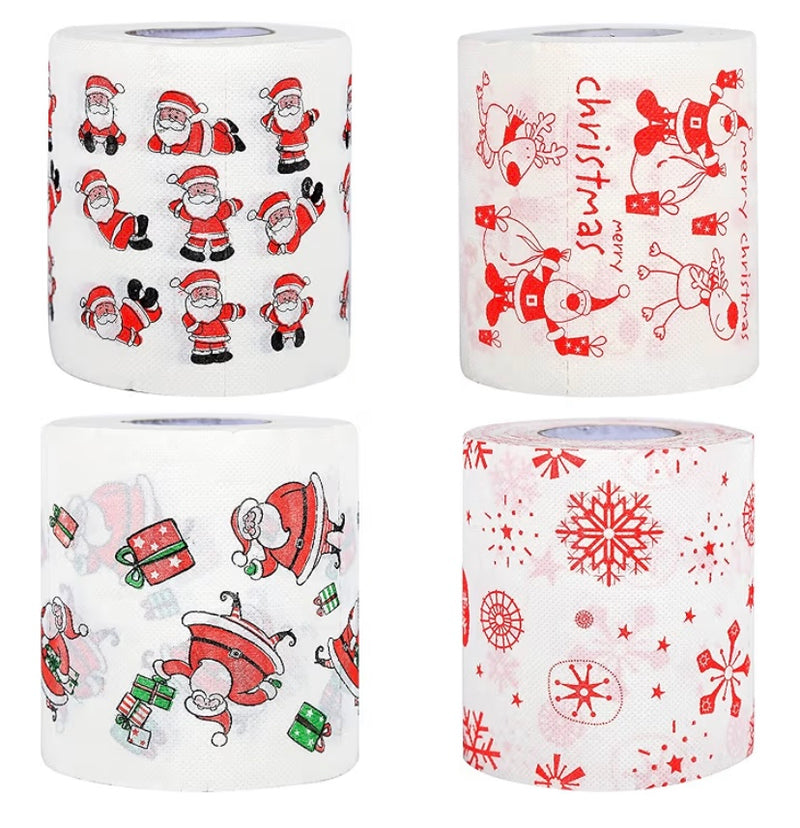 Christmas Novelty Toilet Roll Paper 4 Pack