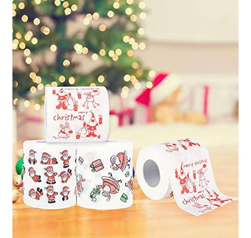 Christmas Novelty Toilet Roll Paper 4 Pack