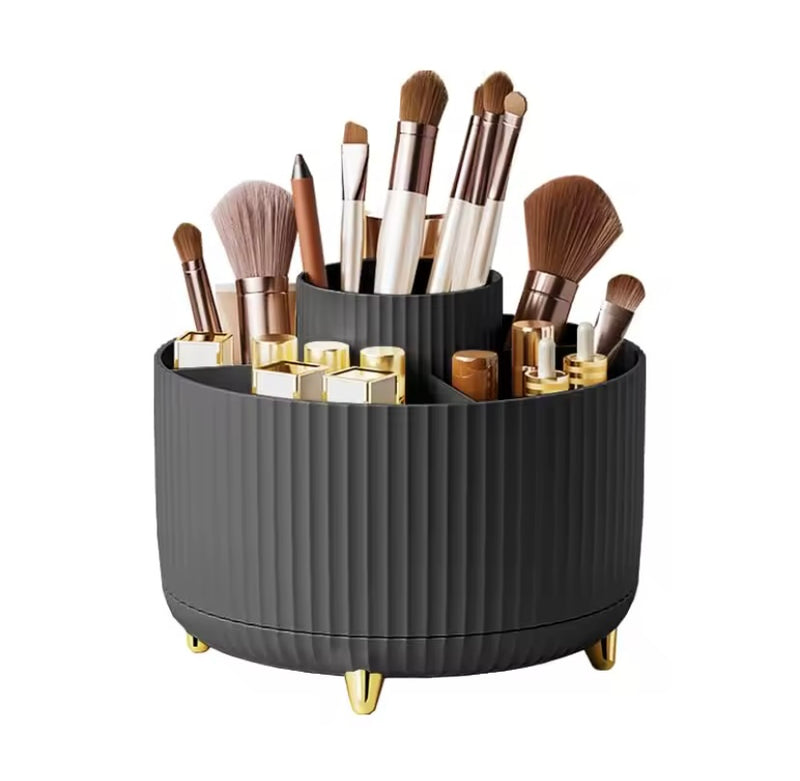 360°Rotating Makeup Desktop Cosmetic Storage Box Organizer 5 Slot Large Capacity
