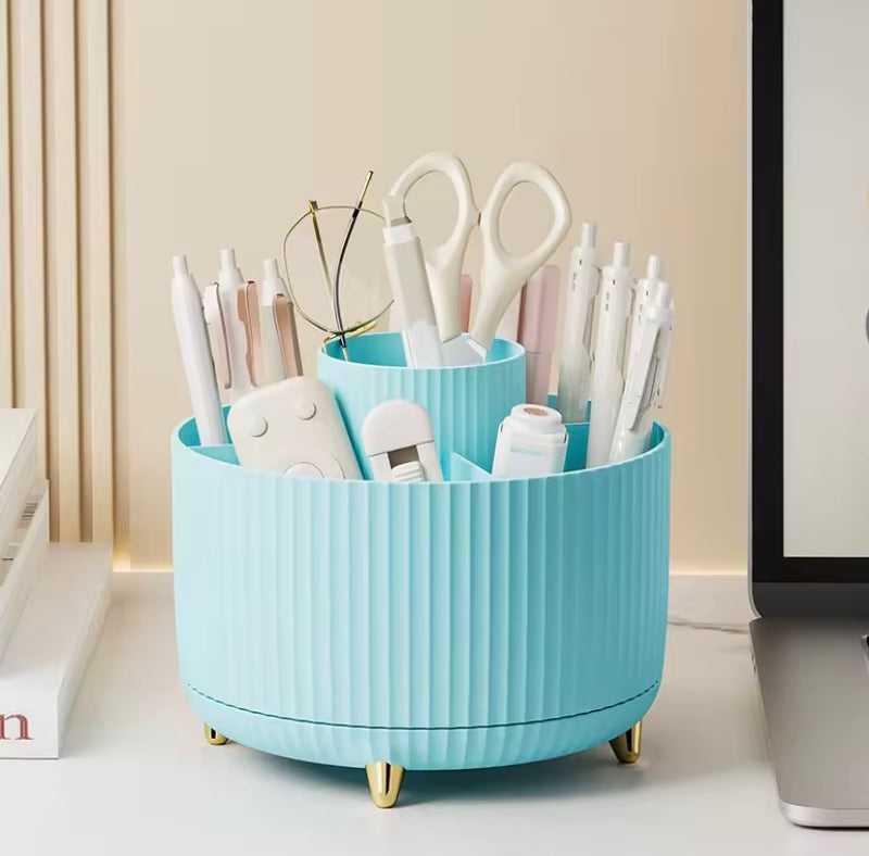 360°Rotating Makeup Desktop Cosmetic Storage Box Organizer 5 Slot Large Capacity