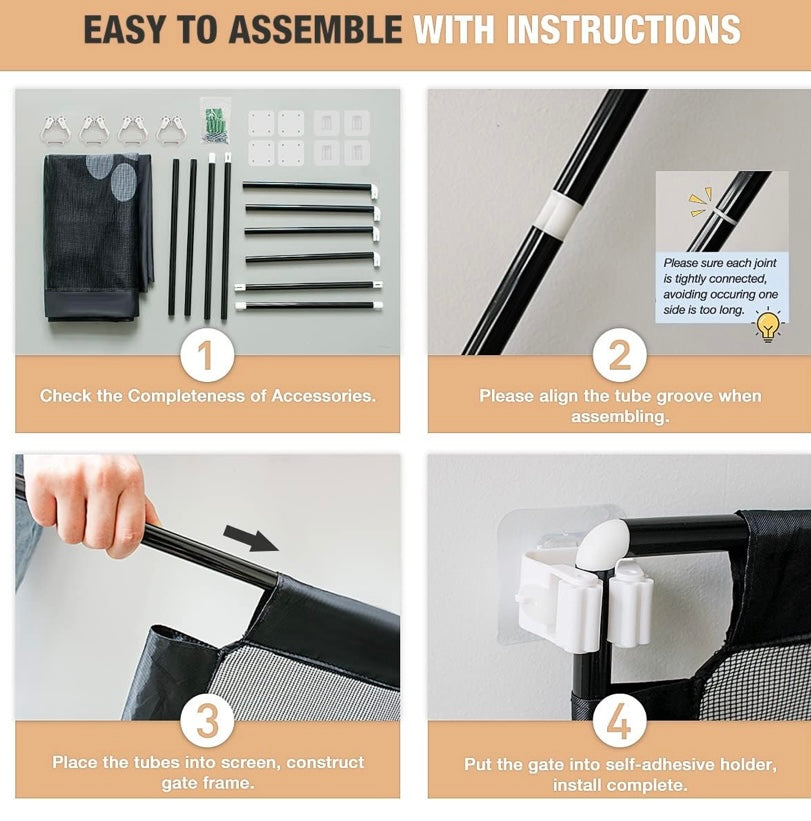 Magic Dog Gate for Dogs Lockable Safety Guard