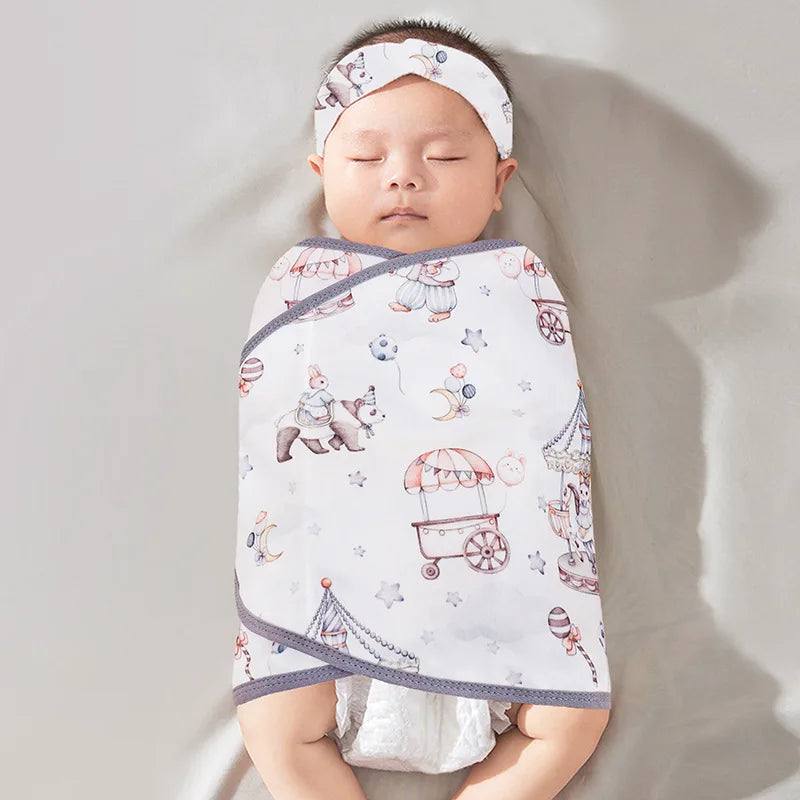 Cotton Baby Swaddle Blanket Anti-shock Sleeping Bag Summer Thin Quilt for Newborn Baby Sleeping Bag Swaddling Wrap Bedding Items
