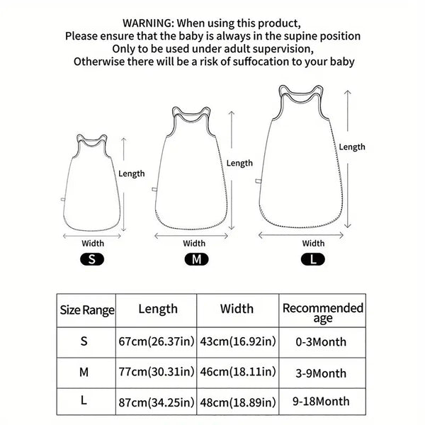 Newborn Baby Sleeping Bag Bamboo Cotton Warm Wearable Winter Print Vest Sleeveless Sleeping Sack