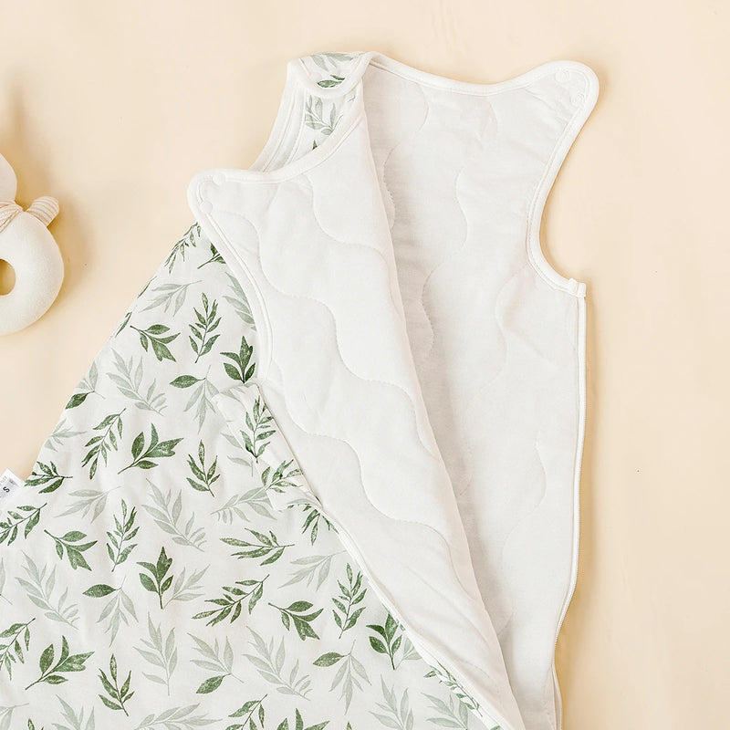 Newborn Baby Sleeping Bag Bamboo Cotton Warm Wearable Winter Print Vest Sleeveless Sleeping Sack