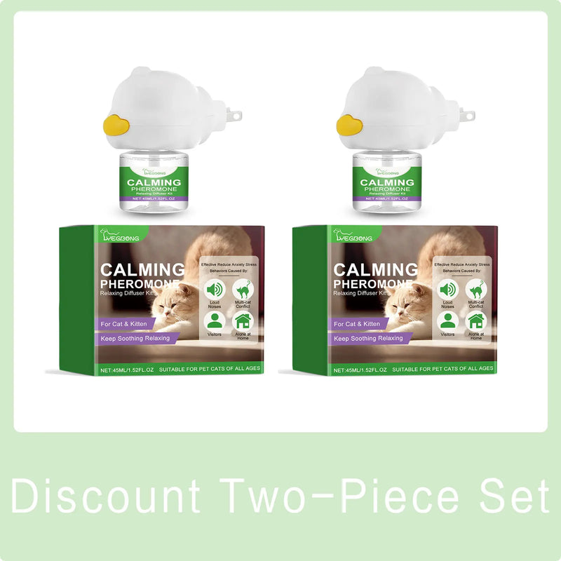 Cat Calming Diffuser Cat Pheromone Plug-In Relaxants Prevent Howling Pet Dogs Anti-Anxiety Reduces Anxiety Cat Calming Liquid