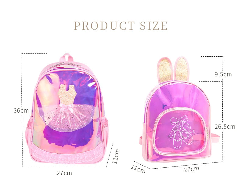 Ballet Bag for Girls Ballerina Dance Bag For Kids Pink Dancing Backpack Children Ballet Dance Bags Baby School Backpack