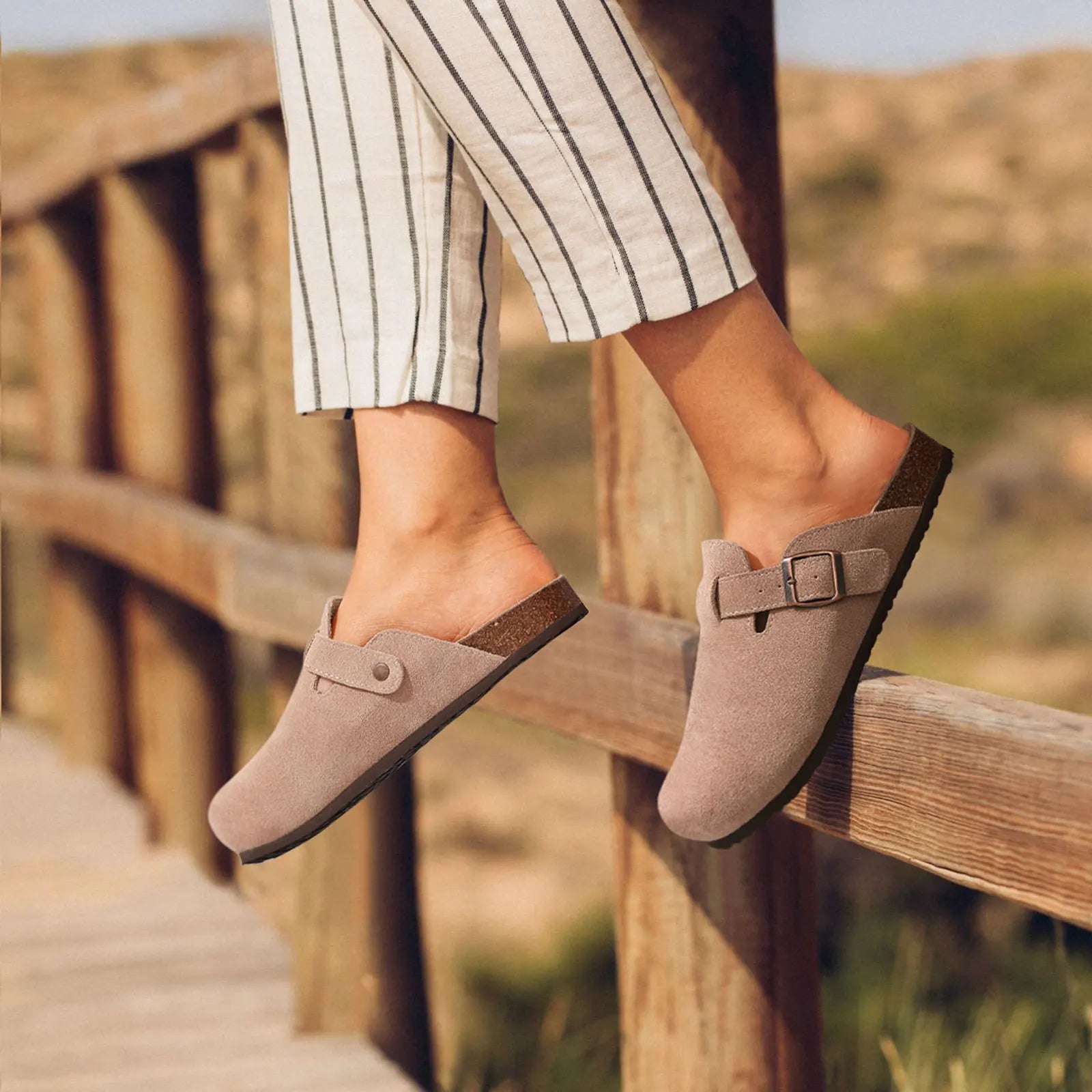 Trending Slip On Cork Clog Mules with Arch Support