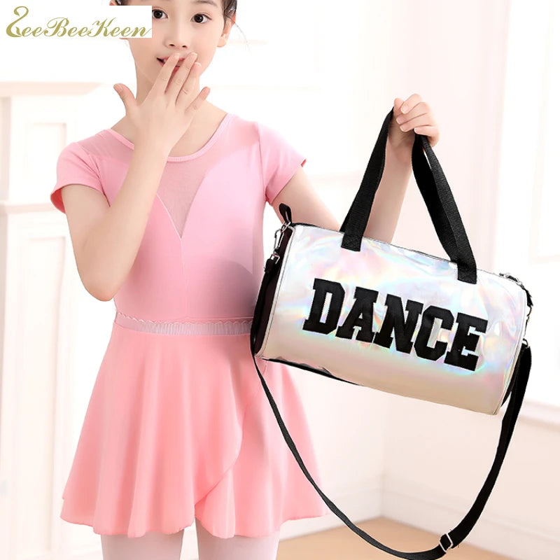 Ballet Bag For Girls Pink laser shiny Gym Bags Rucksack drum bag Rose Ballet Dance Bag Women Ballet Sports Dance Backpacks
