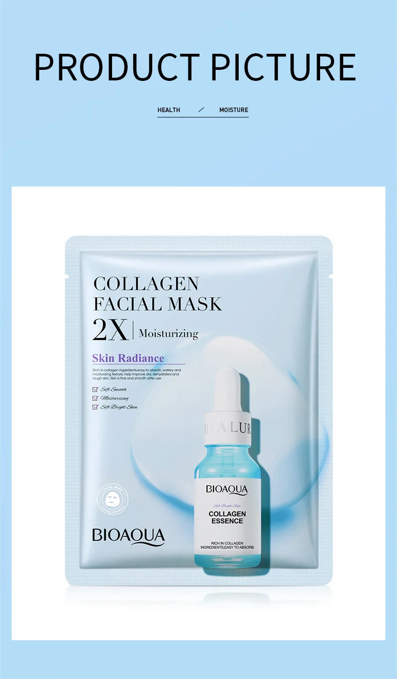 20 Pack Collagen Moisturizing Facial Mask Sheets